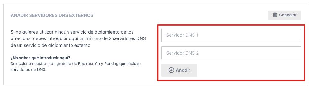 DNS personalizados