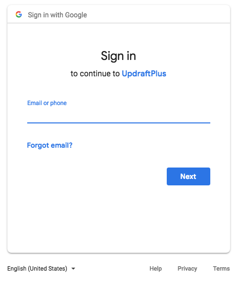 google login request