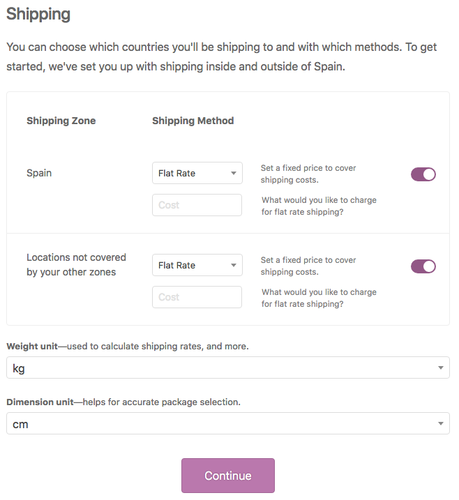 WooCommerce config, step 3